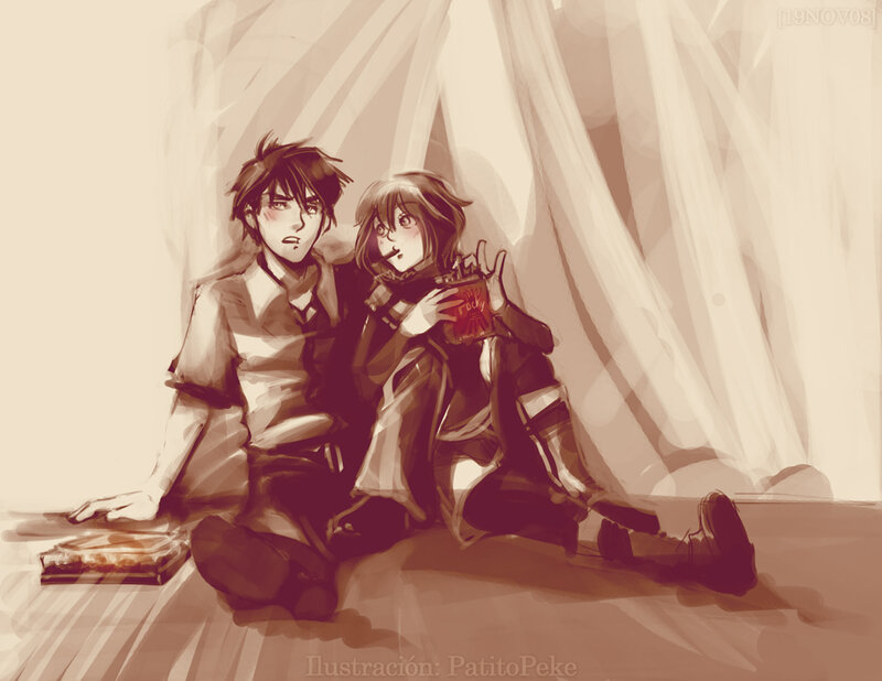 Two Characters Sitting — Brown