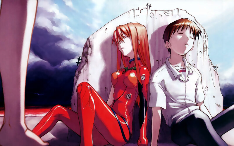 Two Characters Sitting — Red