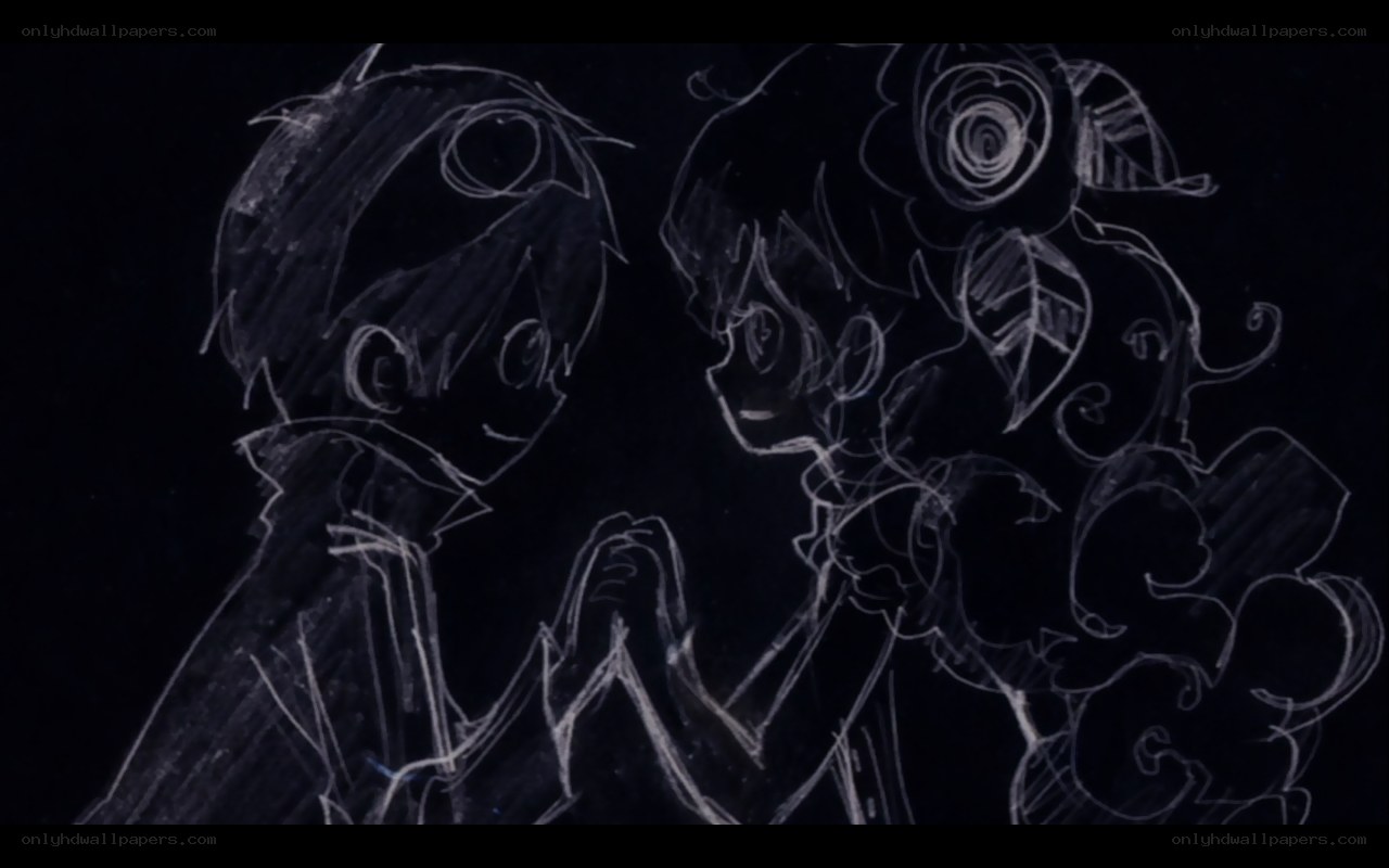 two characters sketching