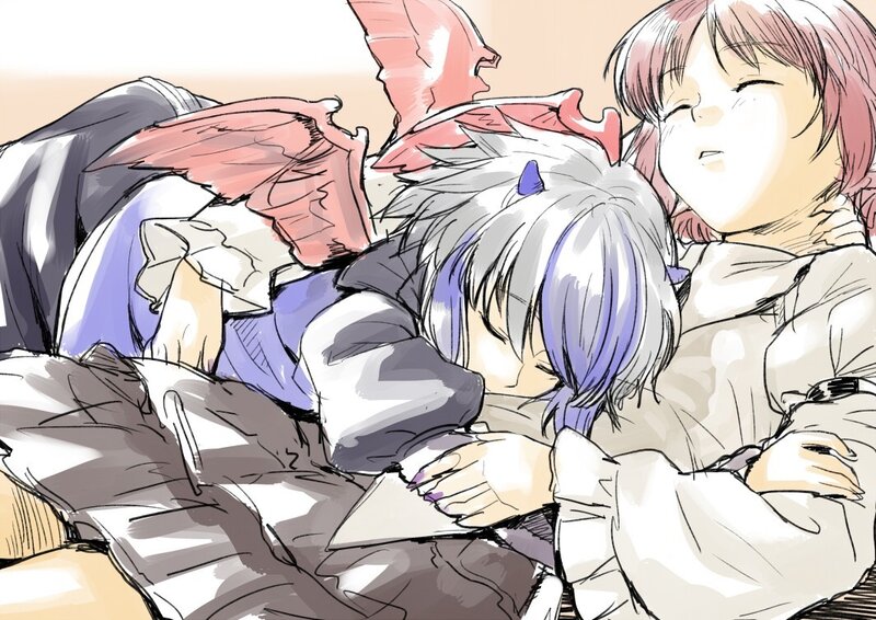 Two Characters Sleeping — White