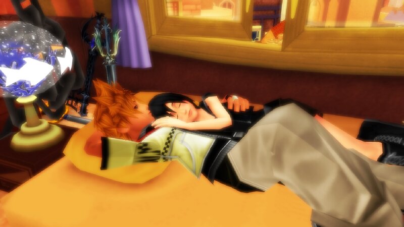 Two Characters Sleeping — Yellow