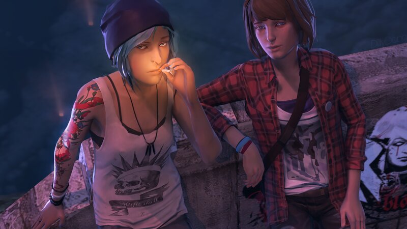 Two Characters Smoking