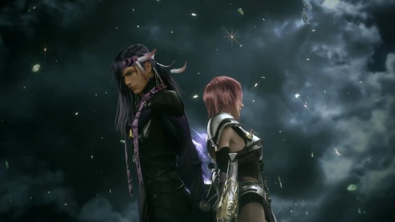 Two Characters Standing — Black, Dramatic, Night