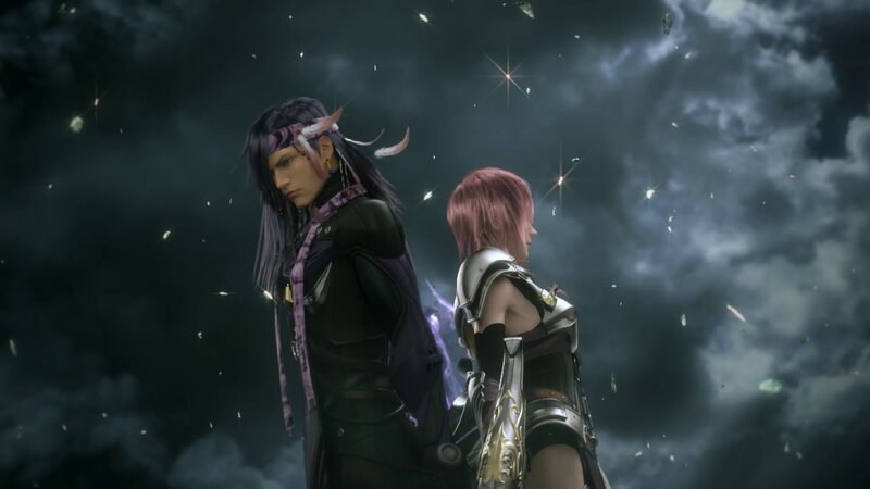 Two Characters Standing — Black