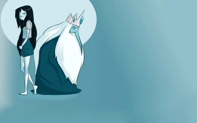 Two Characters Standing — Blue, Somber