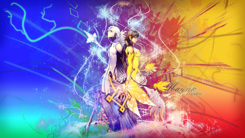 Two Characters Standing — Blue
