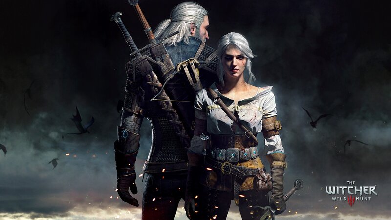 Two Characters Standing — Gray, Dramatic