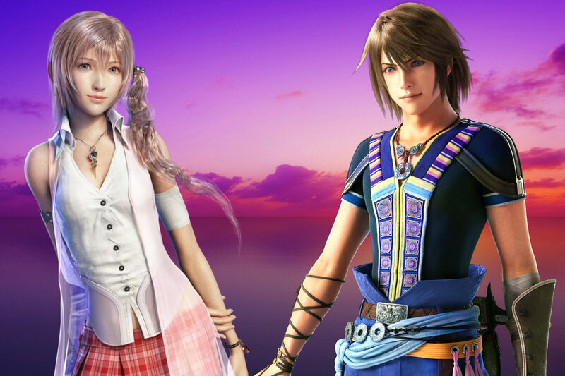 Two Characters Standing — Purple