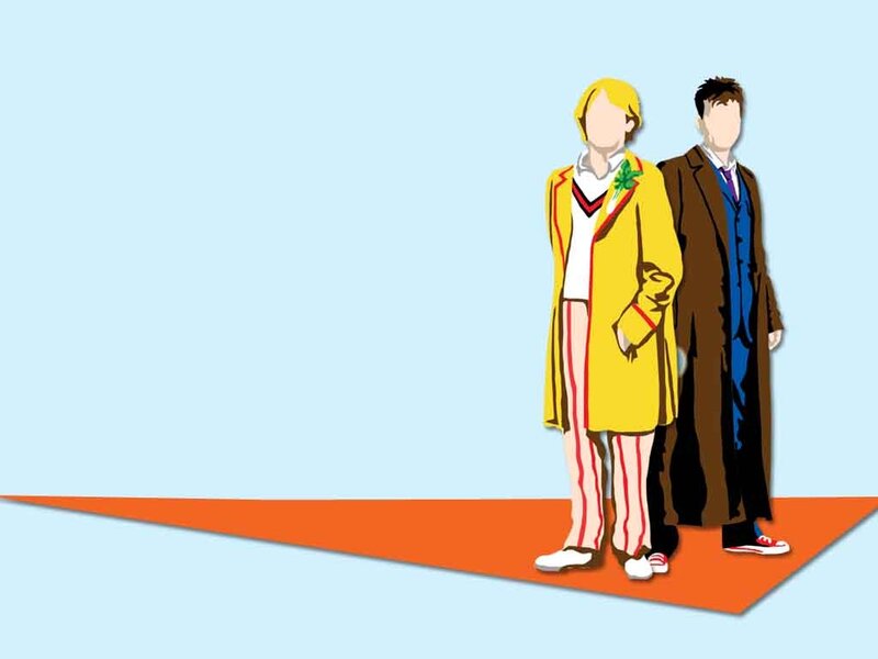 Two characters standing together
