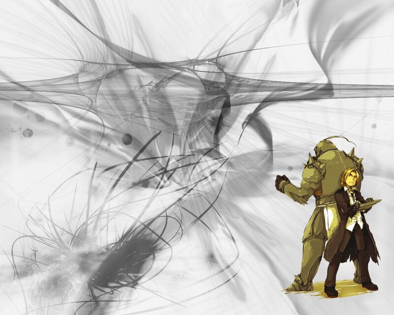 Two Characters Standing — White, Dramatic