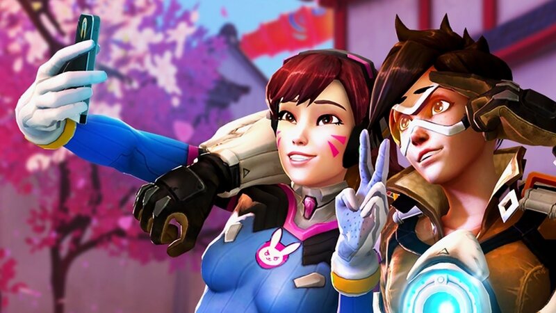 Two Characters Taking Selfie