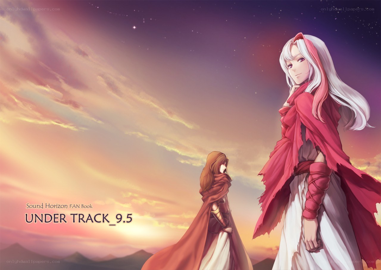 Two characters under a starry sky