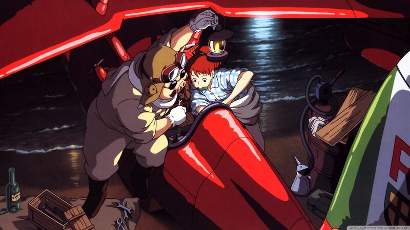 Two Characters under Plane
