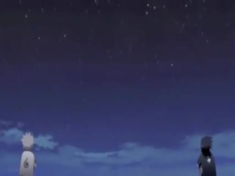 Two Characters under Stars — Blue