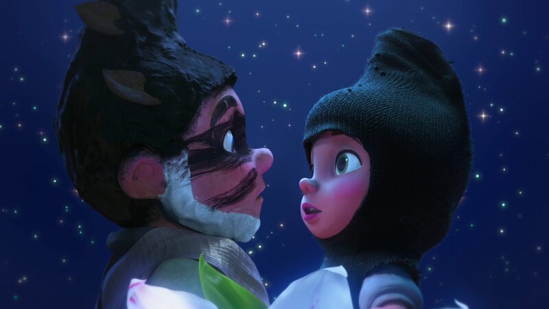 two characters under stars