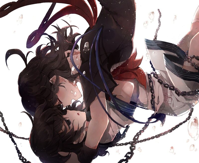 two characters underwater