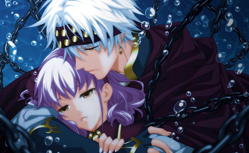 Two Characters Underwater — Blue
