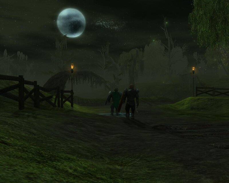 Two Characters Walking — Green