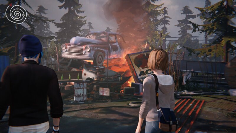 Two Characters Watching Fire