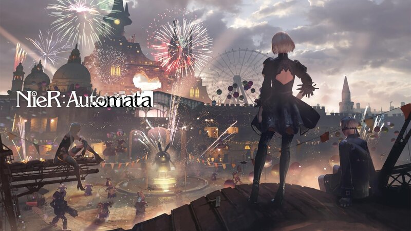Two Characters Watching Fireworks — Gray