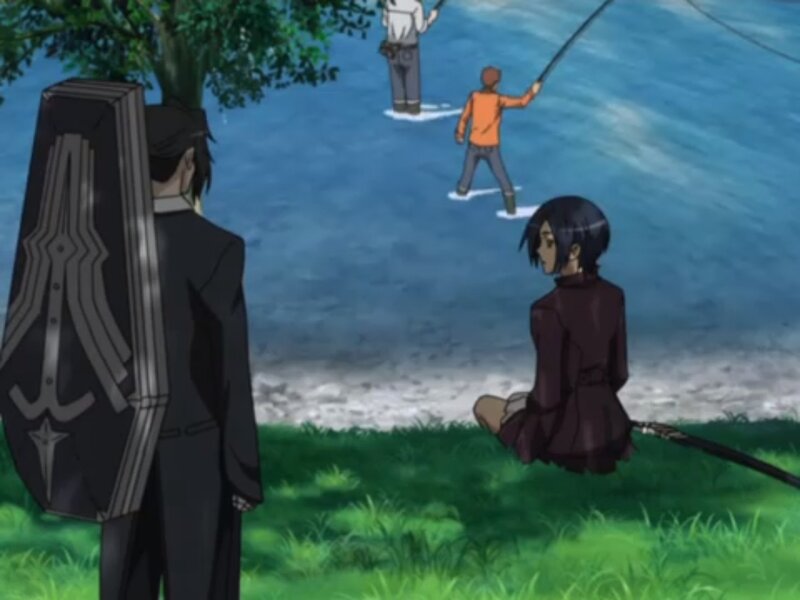 Two Characters Watching Others
