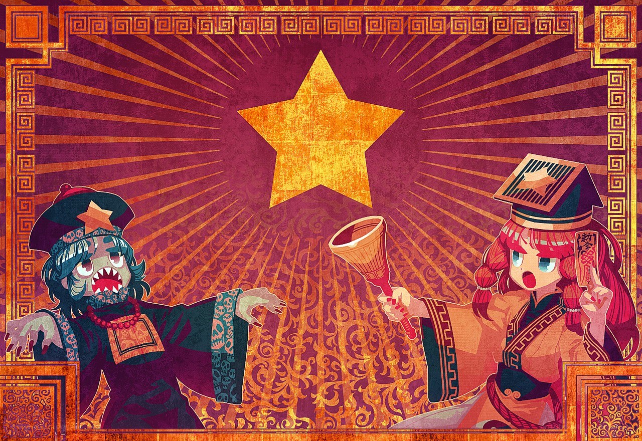 Two characters with a star