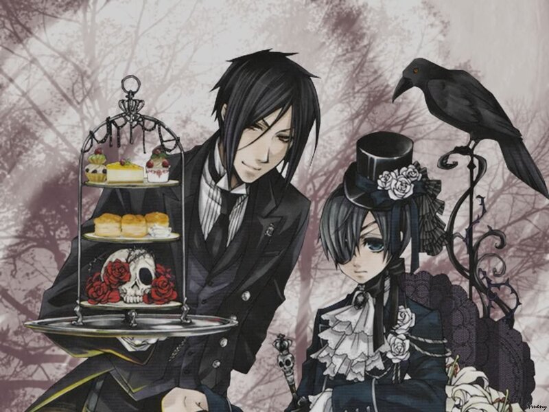 Two Characters with a Tea Stand