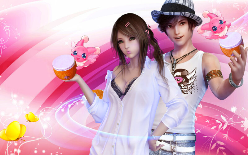 Two Characters with Animals