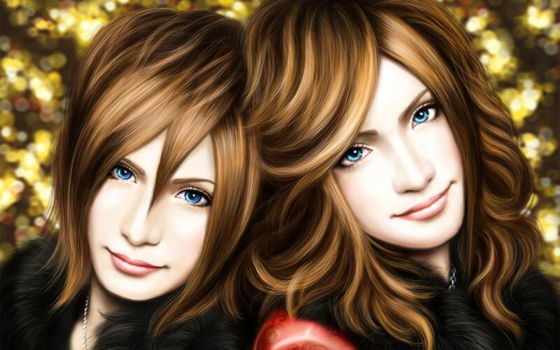 Two Characters with Blue Eyes
