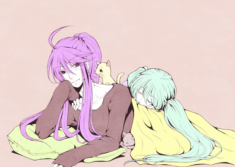 Two Characters with Cat