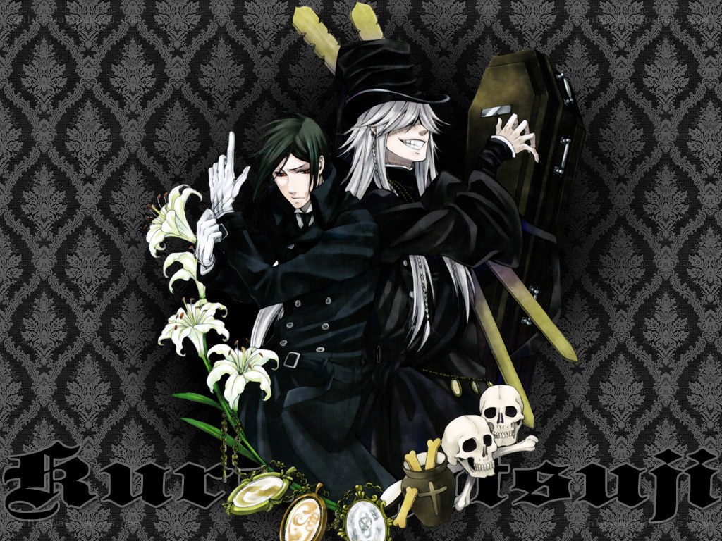 Two characters with coffin and lilies