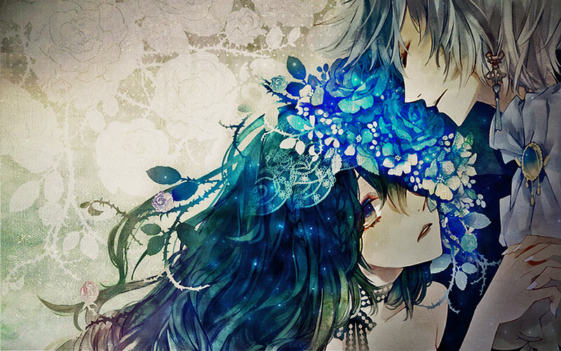 Two Characters with Floral Crown