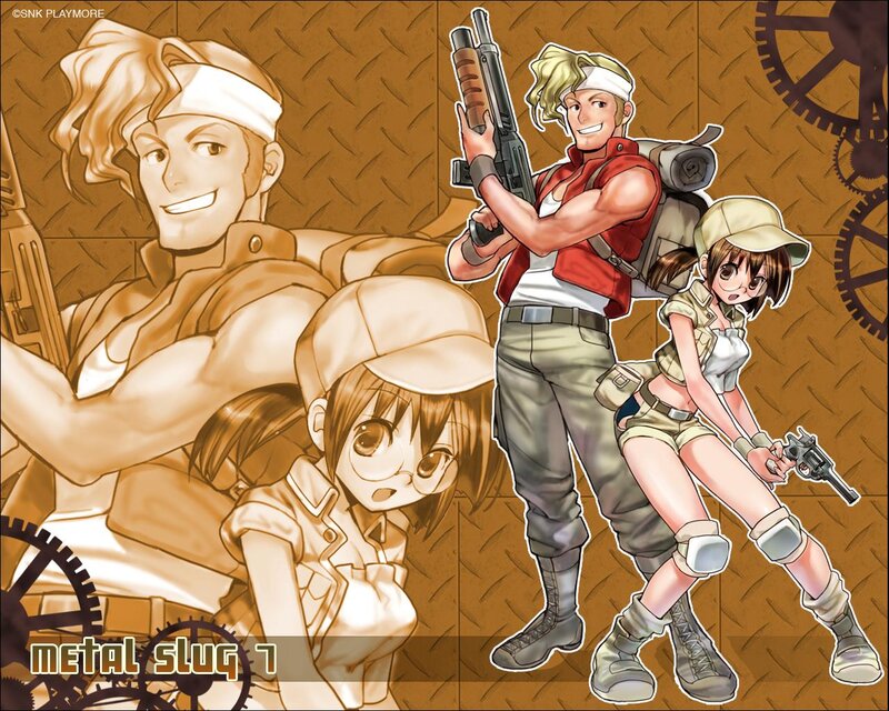 Two Characters with Guns — Brown