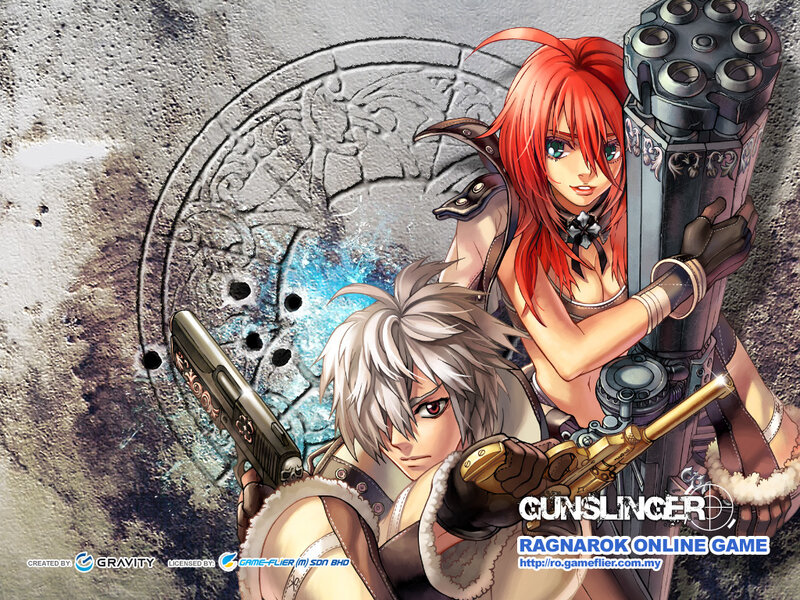 Two Characters with Guns — Red, Dramatic