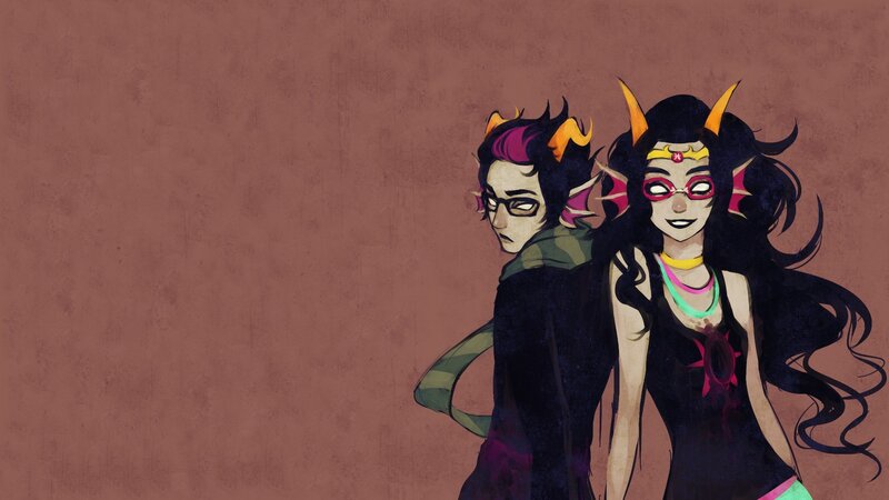 two characters with horns