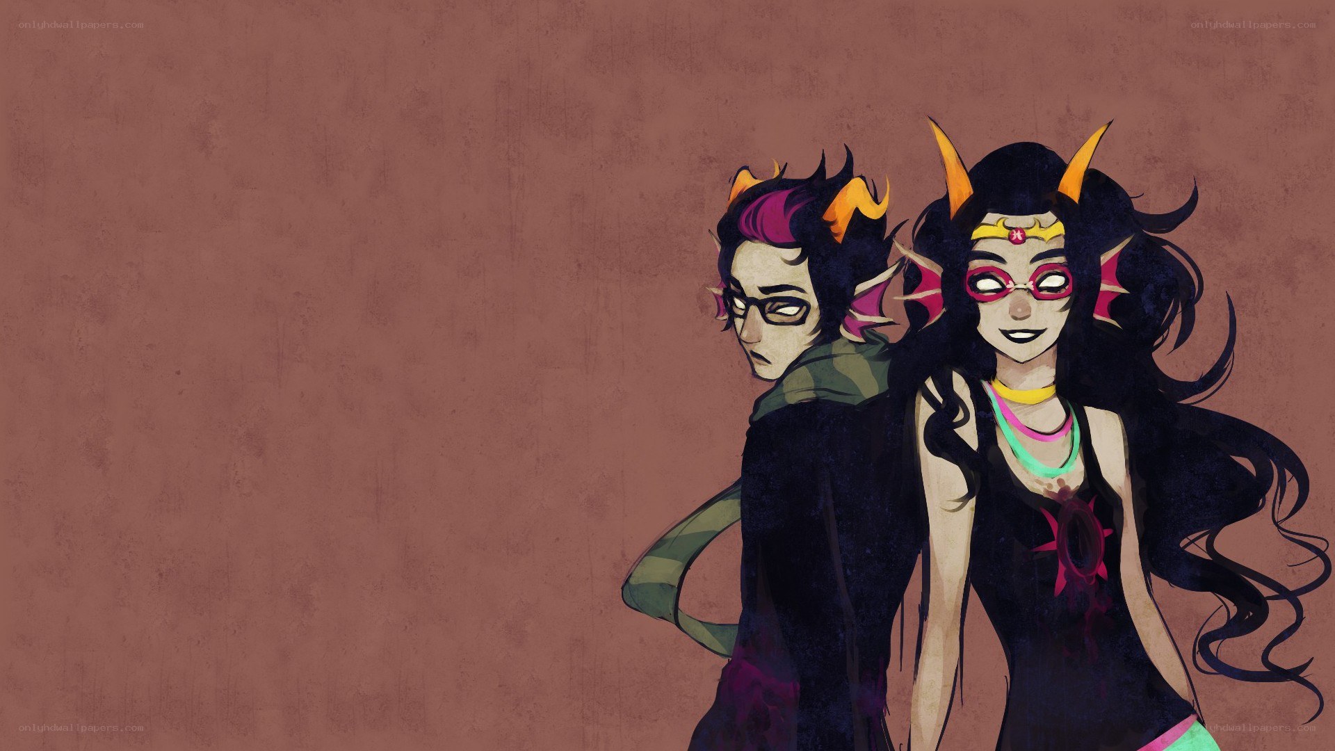 two characters with horns