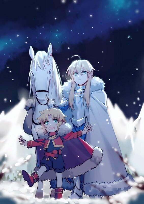 Two Characters with Horse