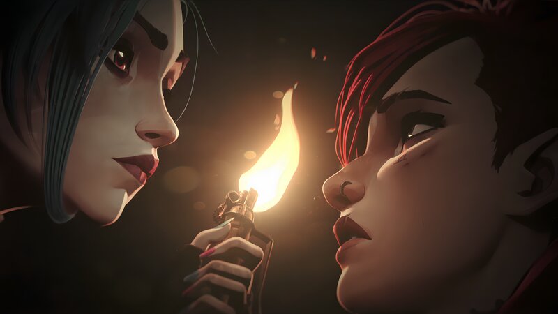 Two Characters with Lighter