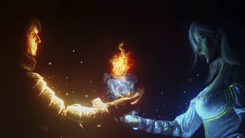 Two Characters with Magic