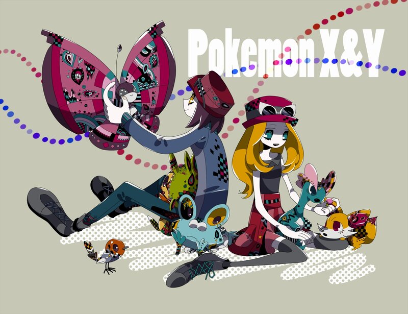 Two Characters with Pokémon
