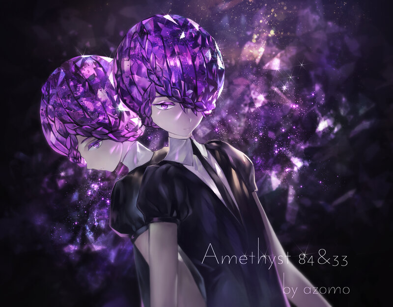 Two Characters with Purple Hair