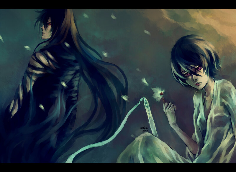 Two Characters with Red Eyes