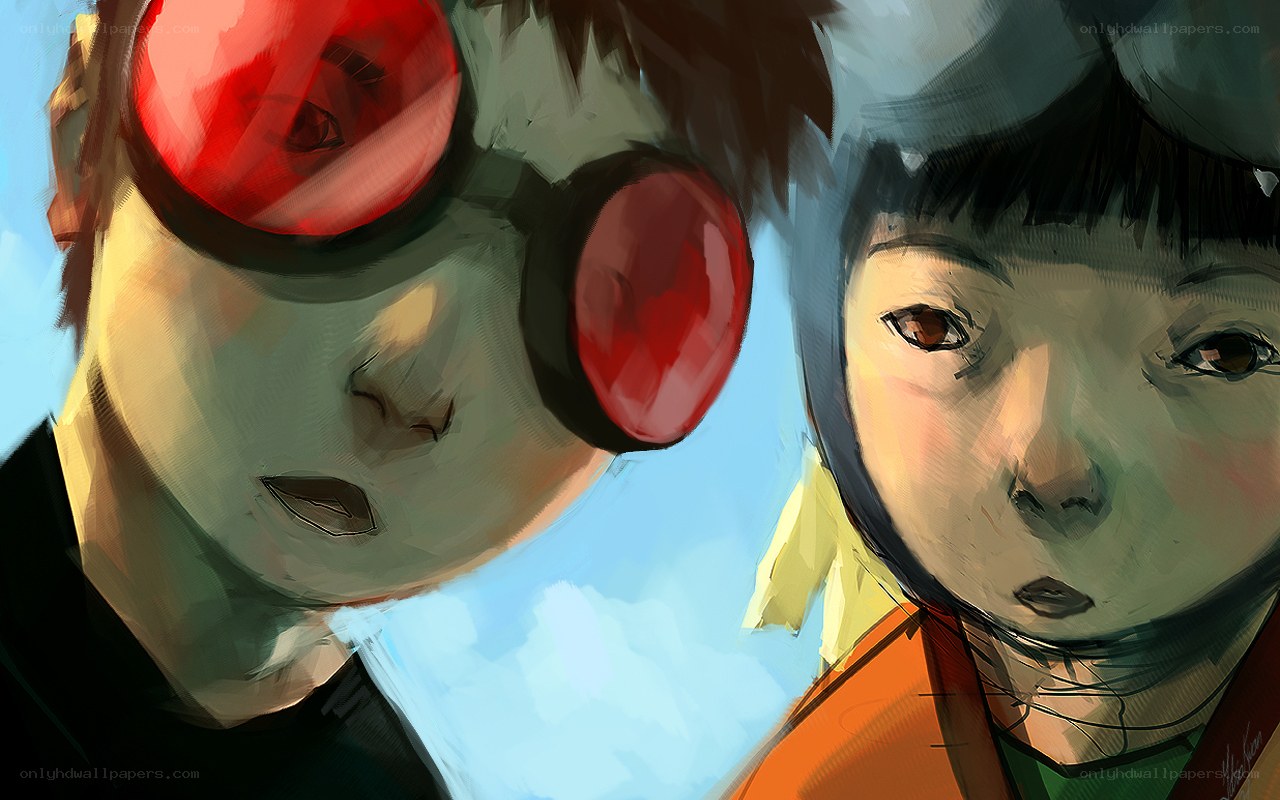 two characters with red goggles