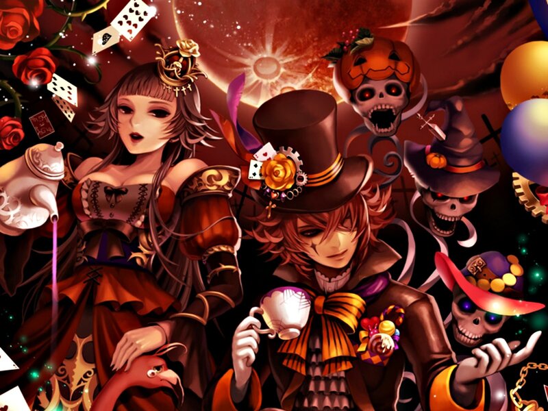 Two Characters with Skeletons