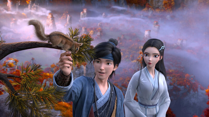 Two Characters with Squirrel