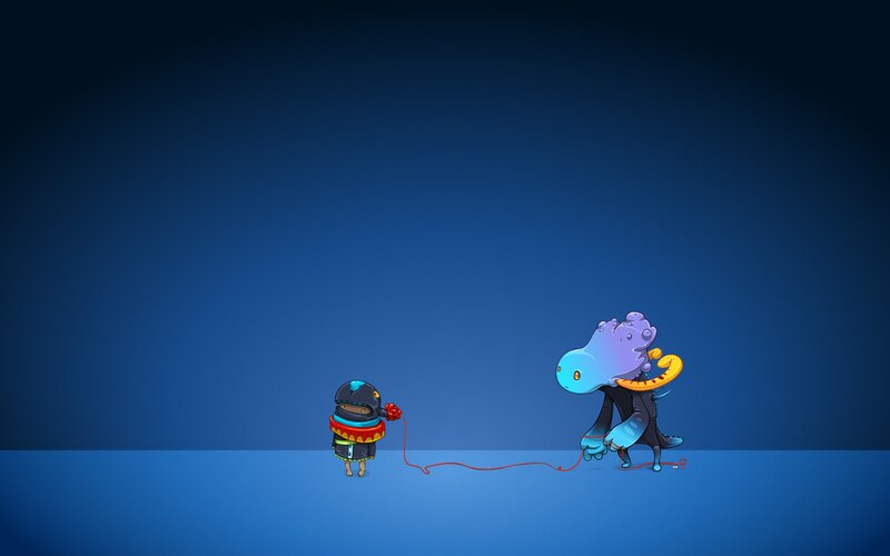 Two Characters with String