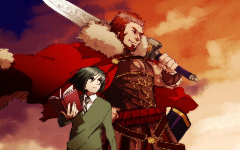 Two Characters with Sword — Orange