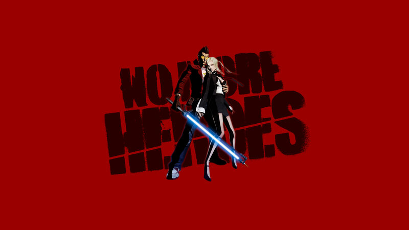 Two Characters with Sword — Red, Dramatic