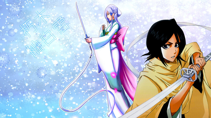 Two Characters with Swords — Blue, Dramatic, Winter