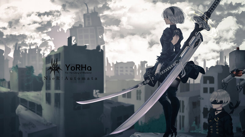 Two Characters with Swords — Gray, Dramatic